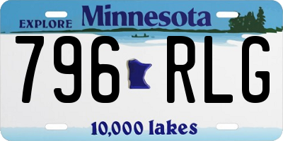MN license plate 796RLG