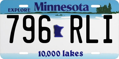 MN license plate 796RLI