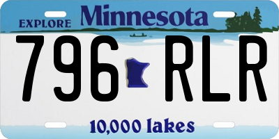 MN license plate 796RLR