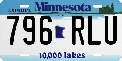MN license plate 796RLU