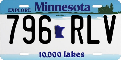 MN license plate 796RLV