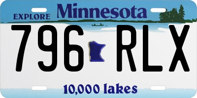 MN license plate 796RLX