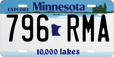 MN license plate 796RMA