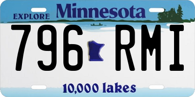MN license plate 796RMI