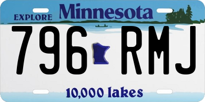 MN license plate 796RMJ