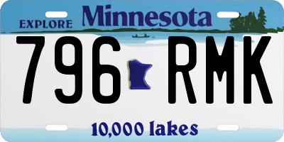 MN license plate 796RMK