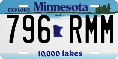 MN license plate 796RMM