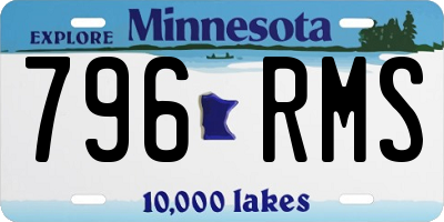 MN license plate 796RMS