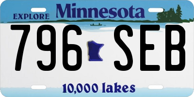 MN license plate 796SEB