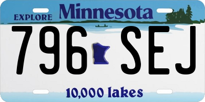 MN license plate 796SEJ