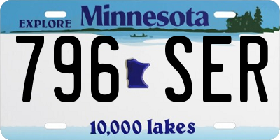 MN license plate 796SER