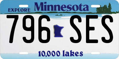 MN license plate 796SES