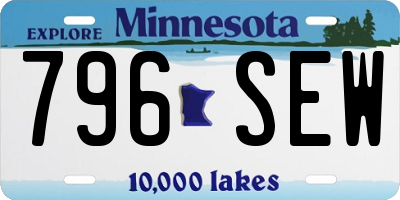 MN license plate 796SEW