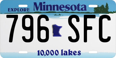 MN license plate 796SFC