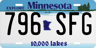 MN license plate 796SFG