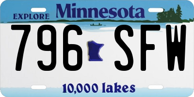 MN license plate 796SFW