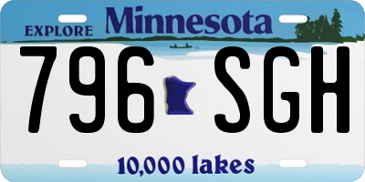 MN license plate 796SGH