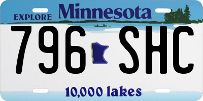 MN license plate 796SHC