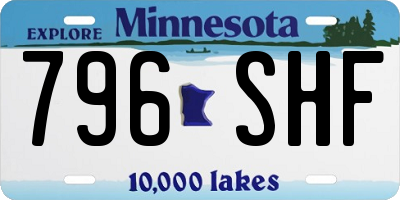 MN license plate 796SHF