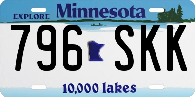 MN license plate 796SKK