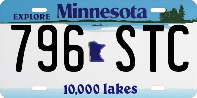 MN license plate 796STC