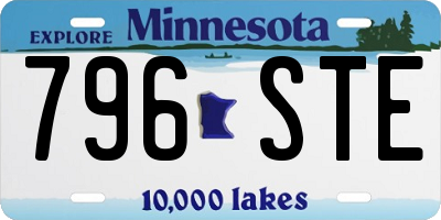 MN license plate 796STE