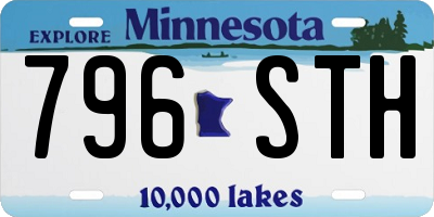 MN license plate 796STH
