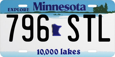 MN license plate 796STL