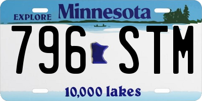 MN license plate 796STM