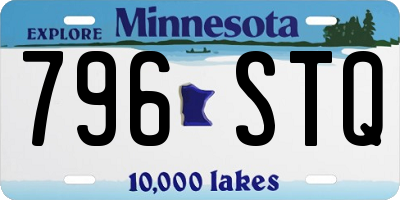 MN license plate 796STQ