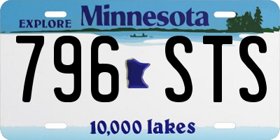 MN license plate 796STS