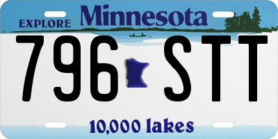 MN license plate 796STT