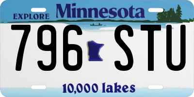 MN license plate 796STU