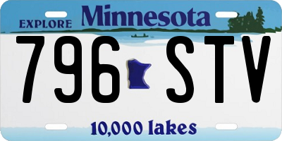MN license plate 796STV