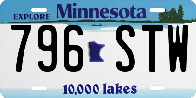 MN license plate 796STW