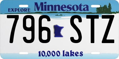 MN license plate 796STZ