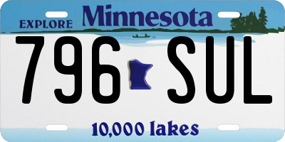 MN license plate 796SUL
