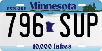 MN license plate 796SUP