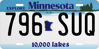 MN license plate 796SUQ