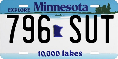 MN license plate 796SUT