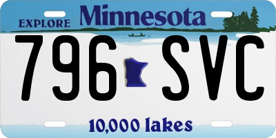 MN license plate 796SVC