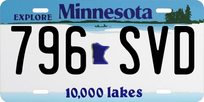 MN license plate 796SVD
