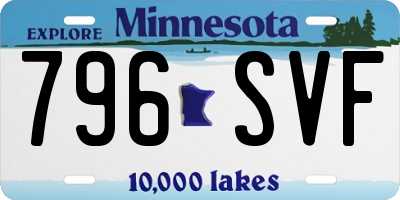MN license plate 796SVF