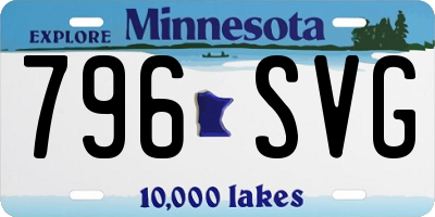 MN license plate 796SVG