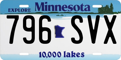 MN license plate 796SVX