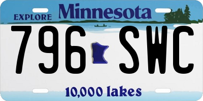 MN license plate 796SWC