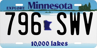 MN license plate 796SWV