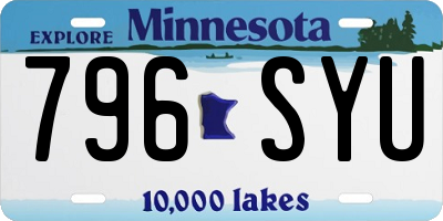 MN license plate 796SYU