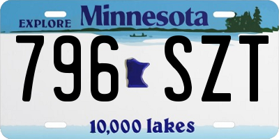 MN license plate 796SZT