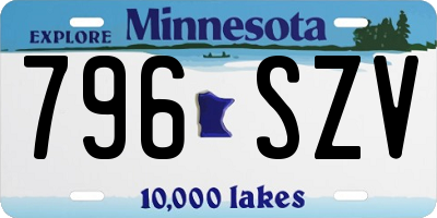 MN license plate 796SZV